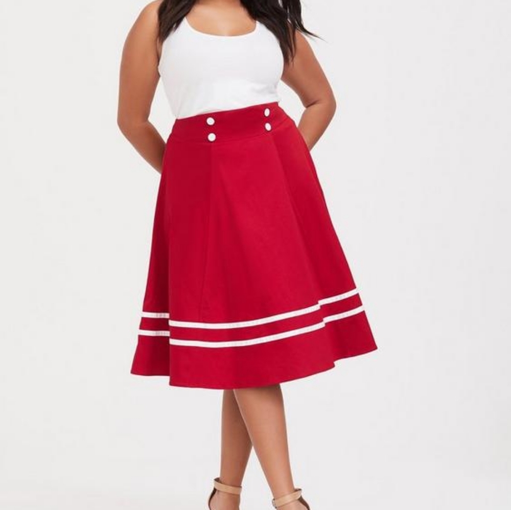 Torrid Red Sailor Skirt s22